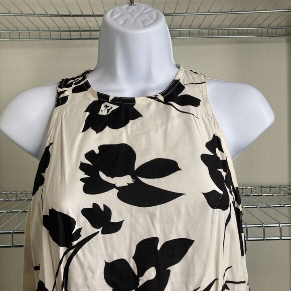 Efren Ocampo Women's Dark Floral Sleeveless Maxi Dress Size L Cottagecore Flowy - Picture 3 of 10